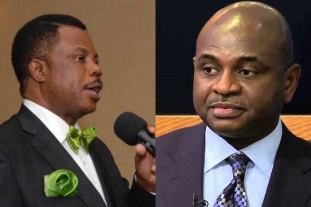 professor Kingsley Moghalu and Governor Willie Obiano of Anambra state